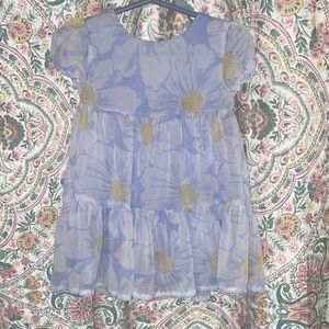 Carter's Lavender Floral Tiered Dress with Yellow Centers